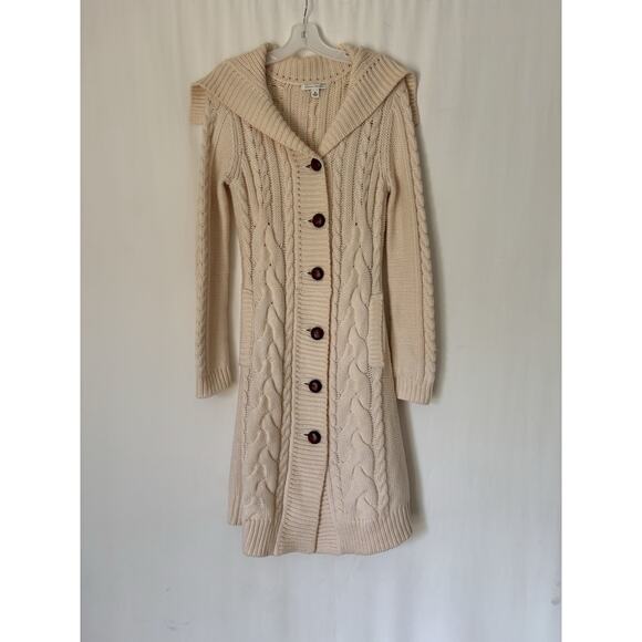 Banana Republic Sweaters - Banana Republic Cardigan Medium Wool Cable Knit Longline Buttons Sweater